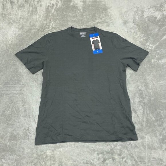 Kirkland Signature Mens Pima Cotton T-Shirt Large Gray Casual a0007 - Picture 1 of 8